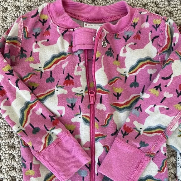 Hanna Andersson Baby Zip Sleeper Pajamas — Set of Four (4), Size 18-24M (80cm)